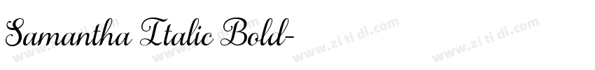 Samantha Italic Bold字体转换